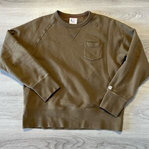 🔥Todd Snyder + Champion Men's Olive Crewneck Sweater. Size XL